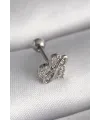 ietaks™ 316L Çelik Gümüş Renk Zirkon Taşlı Sonsuzluk Detay Tragus Piercing