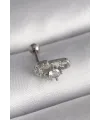 ietaks™ 316L Çelik Gümüş Renk Zirkon Taşlı Toplu İğne Tragus Piercing