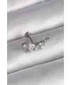 ietaks™ 316L Çelik Gümüş Renk Zirkon Taşlı Tragus Piercing