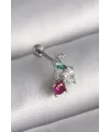 ietaks™ 316L Çelik Gümüş Renk Zirkon Taşlı Tragus Piercing