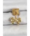 ietaks™ 316L Çelik Sallantılı Fiyonk Model Gold Renk Nomination Charm