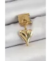 ietaks™ 316L Çelik Sallantılı Kalp Model Gold Renk Nomination Charm