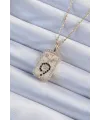 ietaks™ 316L Çelik Zincir Altın Renk Zirkon Taşlı Minimal Papatya Figürlü Tarot Kolye