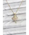 ietaks™ 316L Çelik Zincir Gold Renk Balerin Model Kadın Kolye