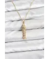 ietaks™ 316L Çelik Zincir Gold Renk Balık Model Zirkon Taşlı Kadın Kolye
