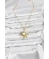 ietaks™ 316L Çelik Zincir Gold Renk Güneş Model Kadın Kolye