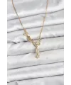 ietaks™ 316L Çelik Zincir Gold Renk Kelebek Model Kadın Kolye