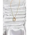 ietaks™ 316L Çelik Zincir Gold Renk Model Kadın Kolye