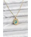 ietaks™ 316L Çelik Zincir Gold Renk Shark Figür Kadın Kolye