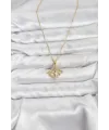ietaks™ 316L Çelik Zincir Gold Renk Sonsuzluk Model Zirkon Taşlı Kadın Kolye