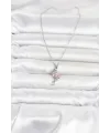 316L Çelik Zincir Gümüş Renk Flamingo Model Kadın Kolye