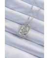 ietaks™ 316L Çelik Zincir Gümüş Renk Zirkon Taşlı Aslan Figürlü Tarot Kolye