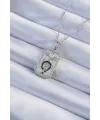 ietaks™ 316L Çelik Zincir Gümüş Renk Zirkon Taşlı Minimal Papatya Figürlü Tarot Kolye