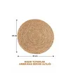 35 cm Hasır Yuvarlak Amerikan Servis Altlığı (Supla)
