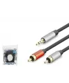 3.5 Mm To 2 Rca Ses Kablosu 10 M - Siyah HDX1076