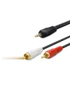 3.5 Mm To 2Rca Kablo 2Lıne Gold 10M Siyah HDX1006