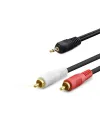 3.5 Mm To 2Rca Kablo 2Lıne Gold 10M Siyah HDX1061
