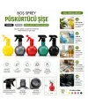 350ml Prizma Renkli Şeffaf Tombul - Plastik Boş Sprey Püskürtücü Şişe