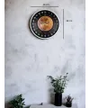 36 Cm Beyaz 24 Saat Göstergeli Özel Tasarım Duvar Saati