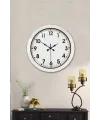 36 cm Beyaz Metal Standart Duvar Saati