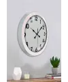 36 cm Beyaz Metal Standart Duvar Saati