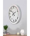 36 cm Beyaz Metal Standart Duvar Saati