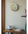 36 Cm Beyaz Retro Dekoratif Duvar Saati