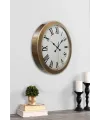 36 cm Eskitme Metal Roma Rakamlı Duvar Saati