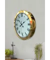 36 cm Gold Metal Roma Rakamlı Duvar Saati