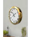 36 cm Gold Metal Standart Duvar Saati
