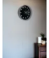 36 Cm Gri Dekoratif Duvar Saati