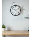 36 Cm Gri Dekoratif Duvar Saati