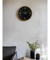 36 Cm Kahverengi Gold Rakamlı Duvar Saati
