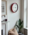 36 Cm Kırmızı Modern Dekoratif Duvar Saati