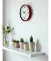 36 Cm Kırmızı Modern Dekoratif Duvar Saati