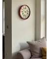 36 Cm Kırmızı Retro Duvar Saati