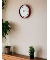 36 Cm Kırmızı Sade Dekoratif Duvar Saati