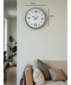 36 Cm Krem Modern Dekoratif Duvar Saati