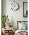 36 Cm Krem Sade Dekoratif Duvar Saati