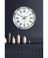 36 cm Krom Metal Roma Rakamli Duvar Saati