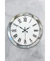 36 cm Krom Metal Roma Rakamli Duvar Saati