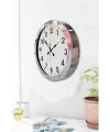 36 cm Krom Metal Standart Duvar Saati