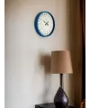 36 Cm Mavi 24 Saat Göstergeli Özel Tasarım Duvar Saati