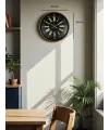 36 Cm Modern Kahverengi Duvar Saati