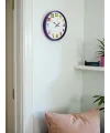 36 Cm Mor Çocuk Odası Duvar Saati