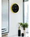 36 Cm Sarı Dekoratif Duvar Saati
