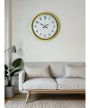 36 Cm Sarı Modern Dekoratif Duvar Saati