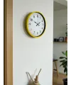 36 Cm Sarı Modern Dekoratif Duvar Saati