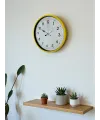36 Cm Sarı Modern Dekoratif Duvar Saati