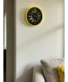 36 Cm Sarı Modern Duvar Saati